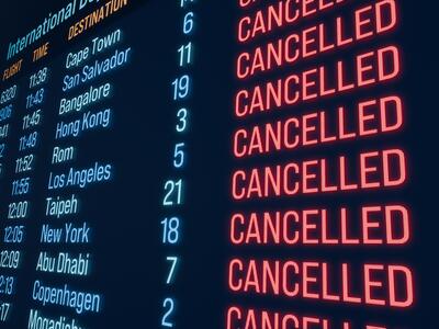 Oversigt over flyafgange, der er blevet aflyst