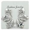 Metallic flower design earrings Shein