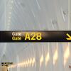 Skilt til gate i Københavns Lufthavn