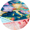 Investering europa - euro og landkort